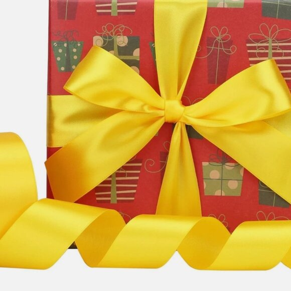 Wholesale 8 rolls - 1.5 inch Gift Wrap Ribbon 50 Yards Yellow Purple Pink - Picture 9 of 9